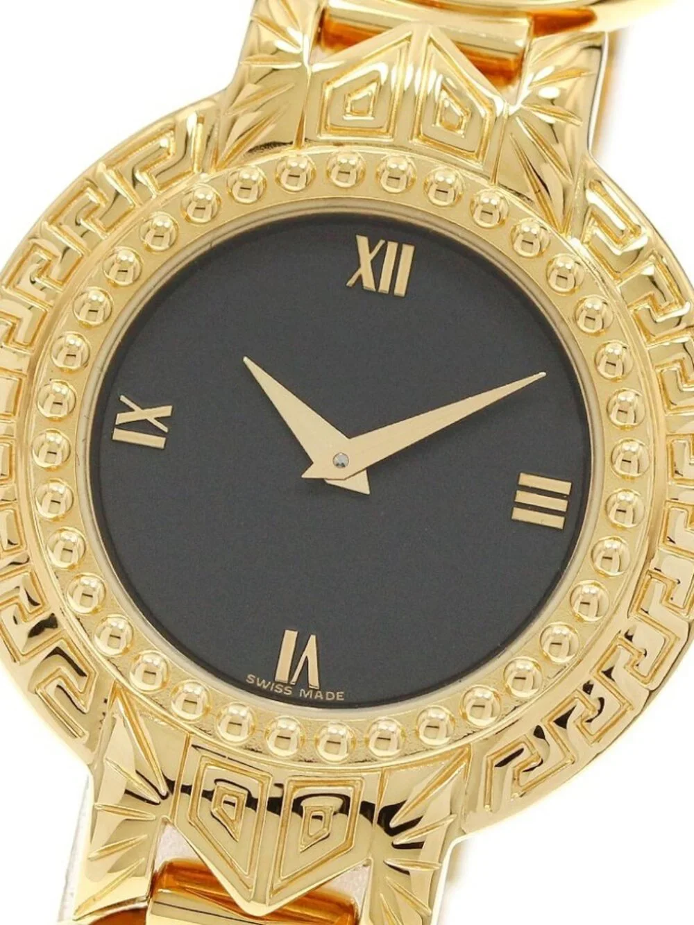 VERSACE Medusa 7008002 Coin watch black Dial Quartz Ladies Watch_963041